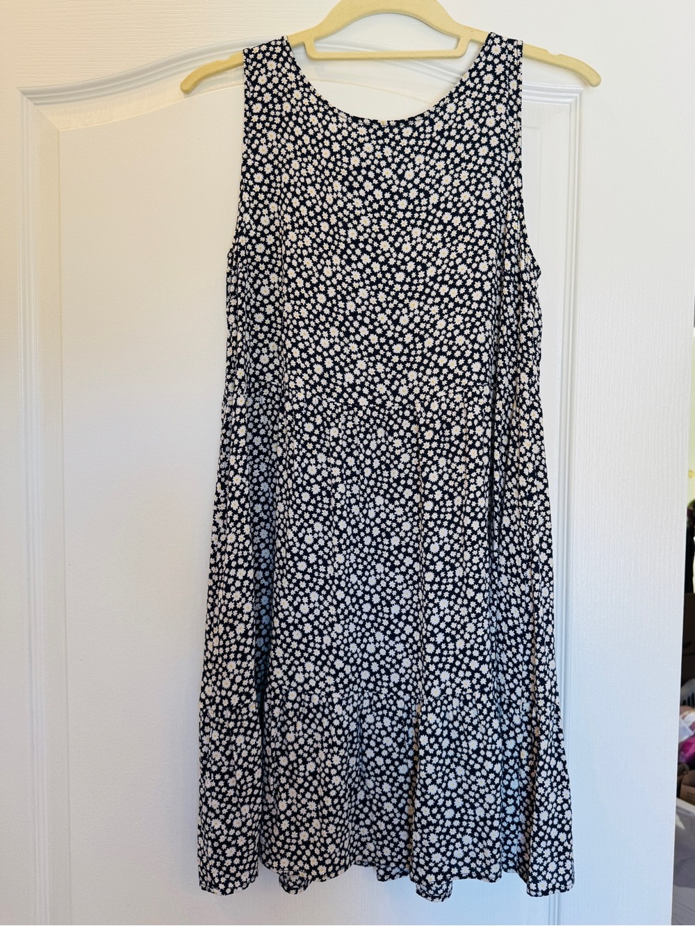 Sezane Navy & White Daisy Print Mini Dress